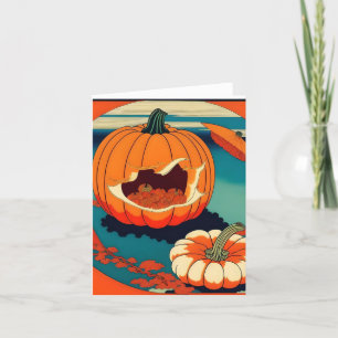 Cartes Pour Fêtes Annuelles Étude citrouille - Style japonais AI - C