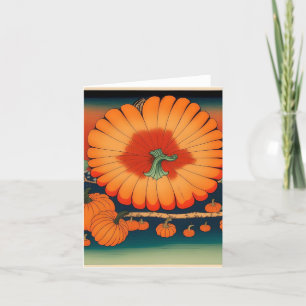 Cartes Pour Fêtes Annuelles Étude citrouille - Style japonais AI - E