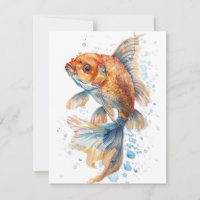 Étude Goldfish dans les aquarelles