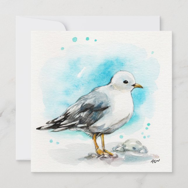 Cartes Pour Fêtes Annuelles Étude Seagull 1 (Devant)