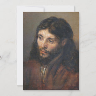Cartes Pour Fêtes Annuelles Étude sur le pétrole du Christ par Rembrandt