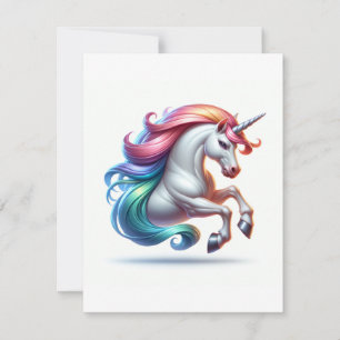 Cartes Pour Fêtes Annuelles Étude Unicorn Q - Imaginaire AI
