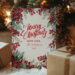 Cartes Pour Fêtes Annuelles Eucalyptus de Noël et pin