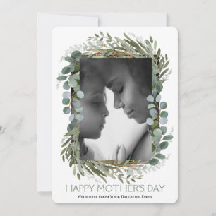 Cartes Pour Fêtes Annuelles Eucalyptus Plante Floral Joyeuse Fête des Mères 1