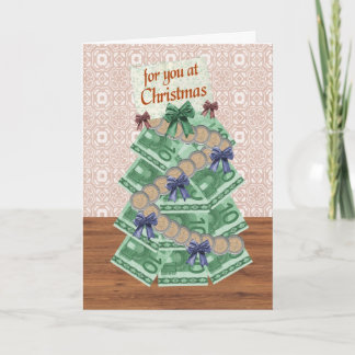 Cartes Pour Fêtes Annuelles Euro arbre d'argent de Noël