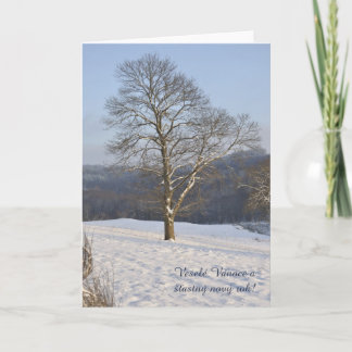 Cartes Pour Fêtes Annuelles Evening tree Veselé Vánoce !