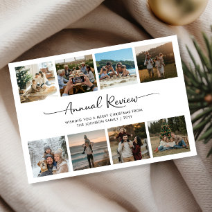 Cartes Pour Fêtes Annuelles Examen annuel Script Famille 8 Photo Noël