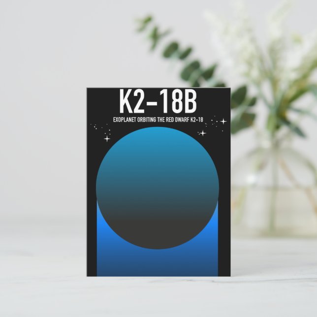 Cartes Pour Fêtes Annuelles exoplanète K2-18b (Debout devant)