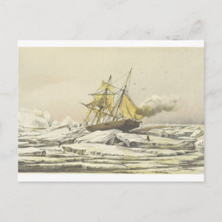 Cartes Pour Fêtes Annuelles Expédition de navire arctique Franklin Lithographi