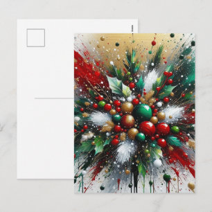 Cartes Pour Fêtes Annuelles Explosion de Noël / Éclats blancs