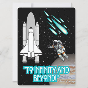 CARTES POUR FÊTES ANNUELLES EXTRA-TERRESTRE, UNIVERS, FUSÉE, PLANÈTE ET ASTRON