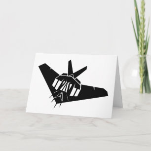 Cartes Pour Fêtes Annuelles F117 Bombe de combat furtif Silent Night America