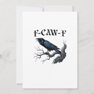 Cartes Pour Fêtes Annuelles F-Caw-F Oiseau Drôle Corbeau