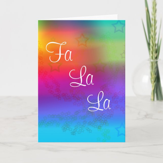 Cartes Pour Fêtes Annuelles Fa La La (Devant)