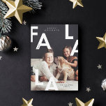 Cartes Pour Fêtes Annuelles Fa La La Bold Lettres Minimaliste Photo Moderne<br><div class="desc">FA LA LA oh quel merveilleux moment de l'année! Envoyez un peu de joie de vacances à vos amis et votre famille avec notre carte de vacances moderne fa la. Design moderne simple et minimal avec une photo complète audacieusement affichée avec une simple lettre audacieuse de Fa La La superposée...</div>