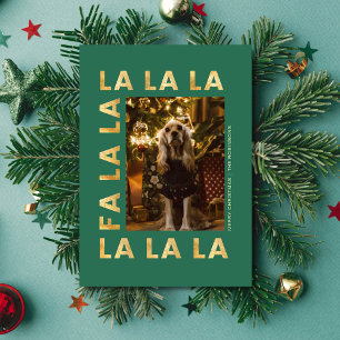 Cartes Pour Fêtes Annuelles Fa la la Chien de compagnie mignon Noël Photo de f