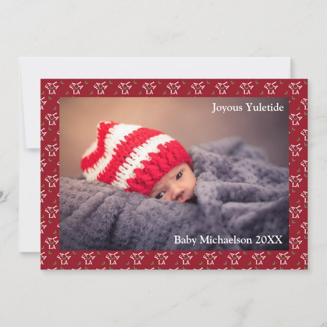 Cartes Pour Fêtes Annuelles Fa La La Festive Holly Christmas (Devant)