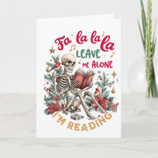 Cartes Pour Fêtes Annuelles Fa La La La Laissez-Moi Tranquille, Je Lis