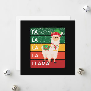 CARTES POUR FÊTES ANNUELLES FA LA LA LA LLAMA