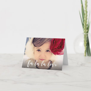 Cartes Pour Fêtes Annuelles Fa La La La Love Noël Photo Grey