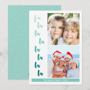 Cartes Pour Fêtes Annuelles Fa la la la Noël ombré