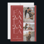 Cartes Pour Fêtes Annuelles FA LA LA Wavy Modern Minimal 3 Photo Collage<br><div class="desc">Célébrez la saison avec style et simplicité avec notre FA LA LA Wavy Modern Minimal 3 Photo Collage carte. Cette carte élégante présente un design élégant et moderne avec une mise en page de collage de quatre photos, vous permettant de mettre en valeur vos souvenirs chéris. La disposition minimaliste est...</div>
