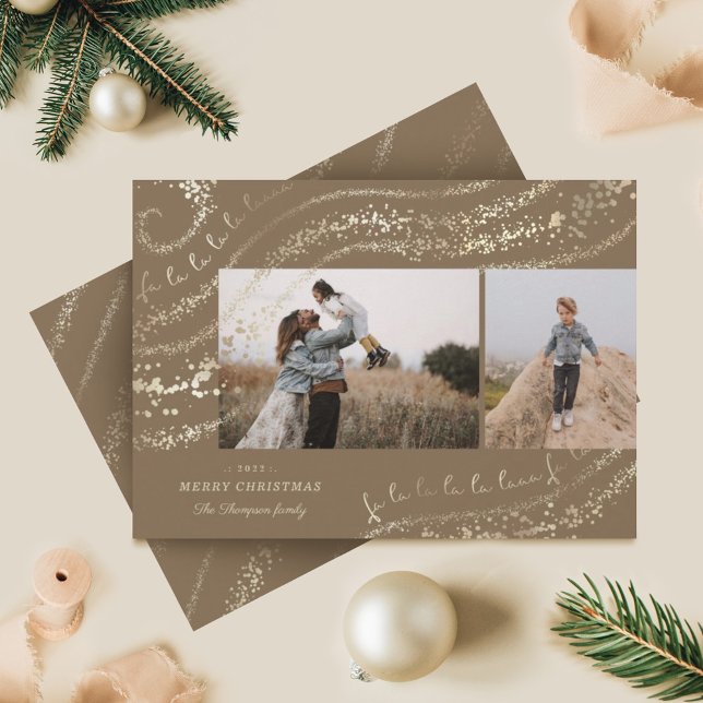 Cartes Pour Fêtes Annuelles Fa La Magical Gold Christmas Carol Two Photo (Créateur téléchargé)