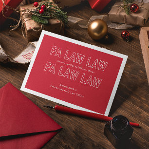 Cartes Pour Fêtes Annuelles Fa Law Law Drôle Blague d'Avocat Noël