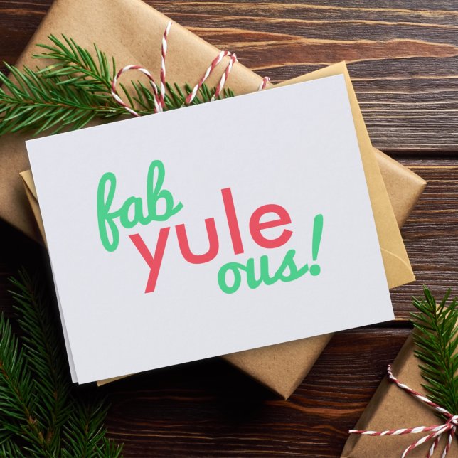 Cartes Pour Fêtes Annuelles Fab Yule Ous | Fabuleux Noël élégant Fun Fab (Créateur téléchargé)