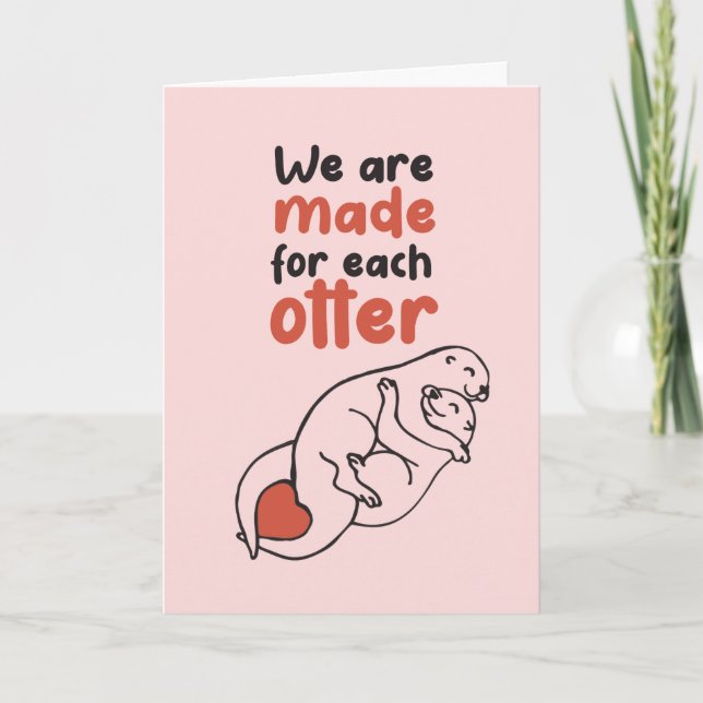 Cartes Pour Fêtes Annuelles Fabriqué pour chaque Pun de Otter Cute Drôle Saint (Devant)