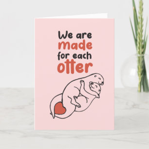 Cartes Pour Fêtes Annuelles Fabriqué pour chaque Pun de Otter Cute Drôle Saint