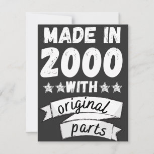 Cartes Pour Fêtes Annuelles fabriqués en 2000 avec des pièces originales,