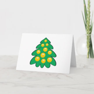Cartes Pour Fêtes Annuelles Face d'arbre de Noël