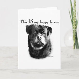 Cartes Pour Fêtes Annuelles Face joyeux de Rottweiler