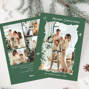 Cartes Pour Fêtes Annuelles Fâcheuse main dessinée Scribble Rétro Noël 5 Photo