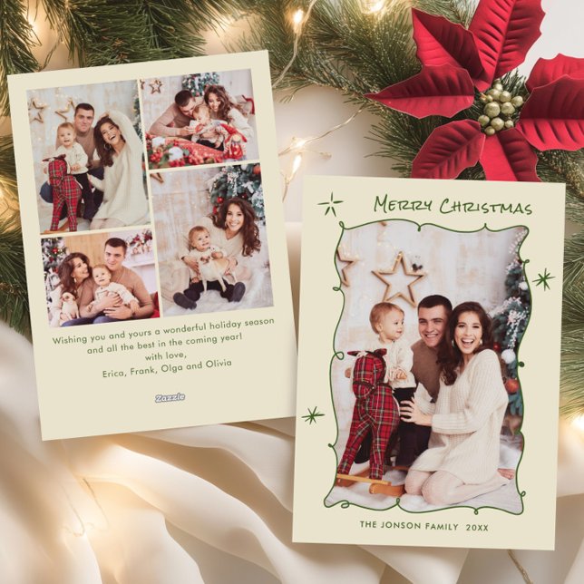 Cartes Pour Fêtes Annuelles Fâcheuse main dessinée Scribble Rétro Noël 5 Photo (Créateur téléchargé)