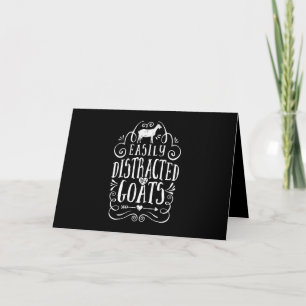 Cartes Pour Fêtes Annuelles Facilement Distrait Par Les Chèvres Drôle Cadeaux