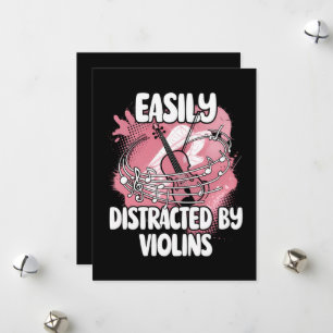Cartes Pour Fêtes Annuelles Facilement Distrait Par Les Violons