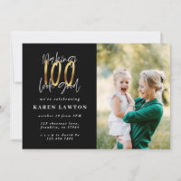 Faire 100 belle photo d'anniversaire or