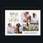 Cartes Pour Fêtes Annuelles Faire 50 belle anniversaire multi photo<br><div class="desc">multi photo 50e anniversaire invitation</div>