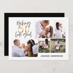 Cartes Pour Fêtes Annuelles Faire 50 belle anniversaire multi photo