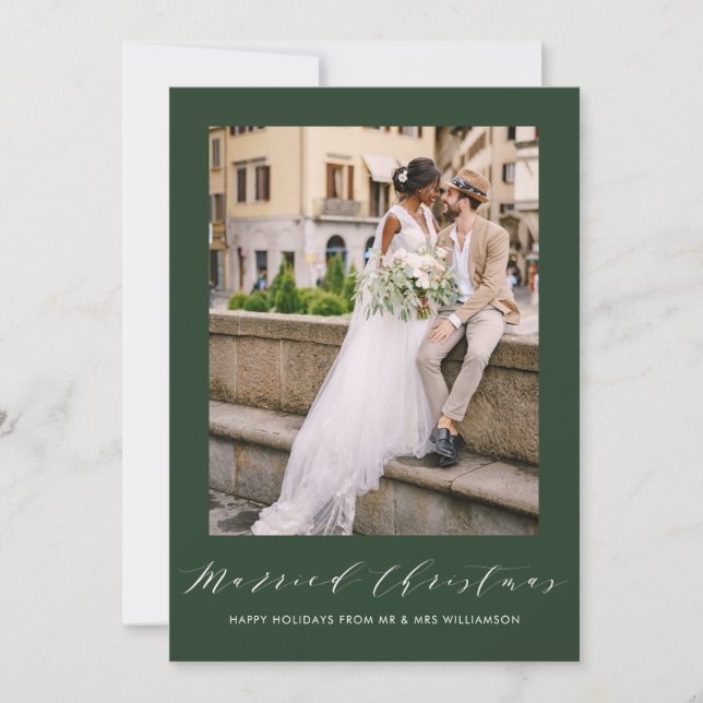 Cartes Pour Fêtes Annuelles faire annonce de mariage de vacances de script min (Devant)