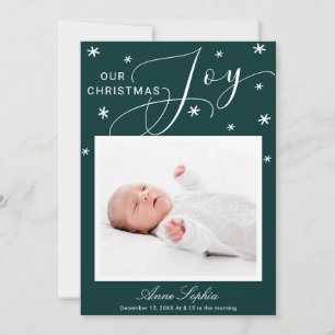 Cartes Pour Fêtes Annuelles Faire annonce de naissance Noël photo écriture mig