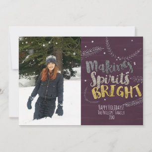 Cartes Pour Fêtes Annuelles Faire briller les feuilles d'argent de vacances Ph