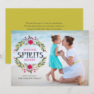 Cartes Pour Fêtes Annuelles Faire des esprits une couronne brillante Photo de 