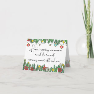 Cartes Pour Fêtes Annuelles Faire des souvenirs autour de l'arbre
