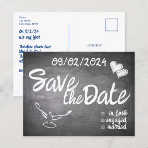 Cartes Pour Fêtes Annuelles Faire part de mariage en typographie tableau noir