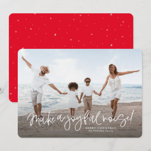 Cartes Pour Fêtes Annuelles Faire un bruit joyeux photo de Noël religieuse mig
