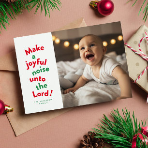 Cartes Pour Fêtes Annuelles Faire un bruit joyeux photo religieuse amusante de