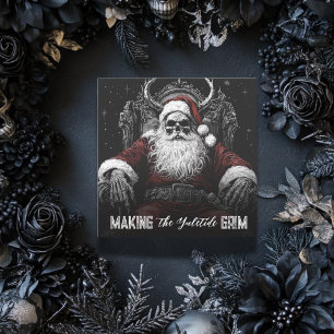 Cartes Pour Fêtes Annuelles Faire vaciller Yuletide   Squelette gothique Père 
